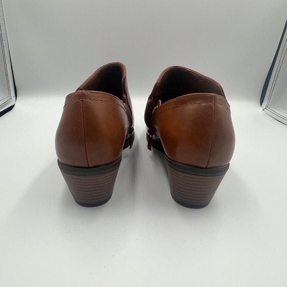 Dream Pairs Brown Ankle Booties Women's Size 9 Block Heel Side Zip Boots - Picture 7 of 13